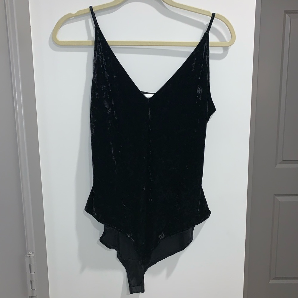 Velvet black bodysuit